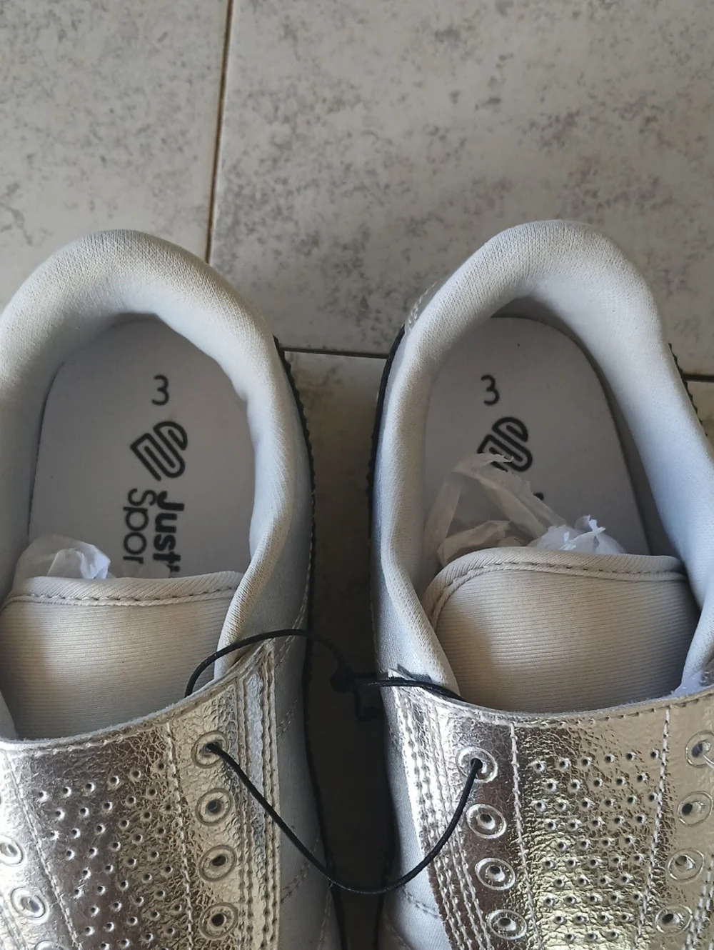Justice Silver Metallic Slip-On Kids Sneakers